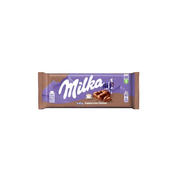 Pieninis šokoladas su kapučino skonio pieniniu įdaru MILKA, 97 g