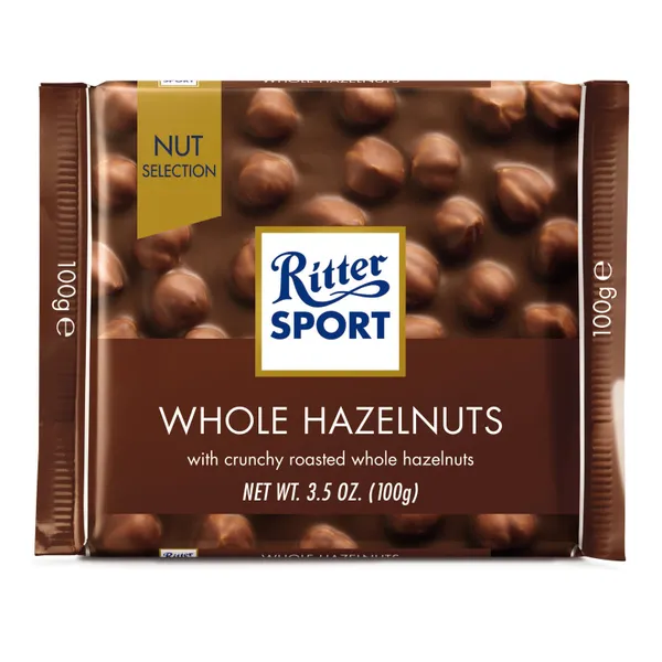 Piena šok. Ritter Sport ar lazdu riekst. 100g