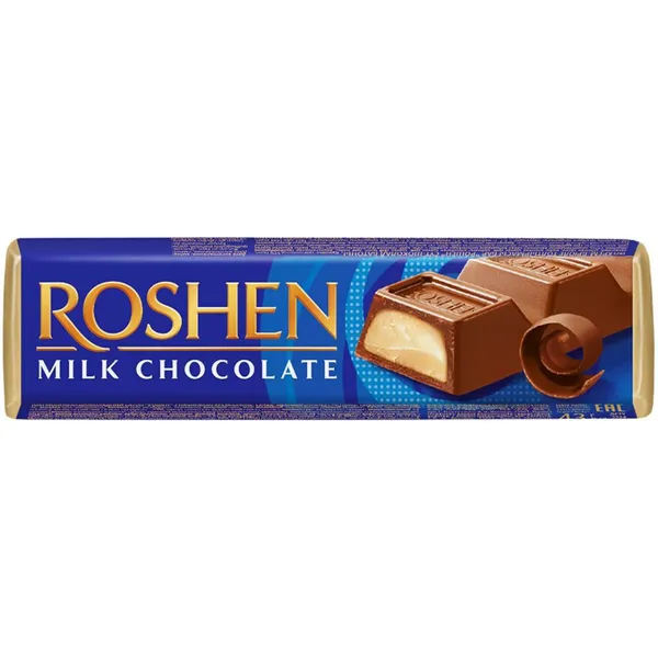 Pieninio šokolado batonėlis su krembriulė įdaru ROSHEN, 43 g