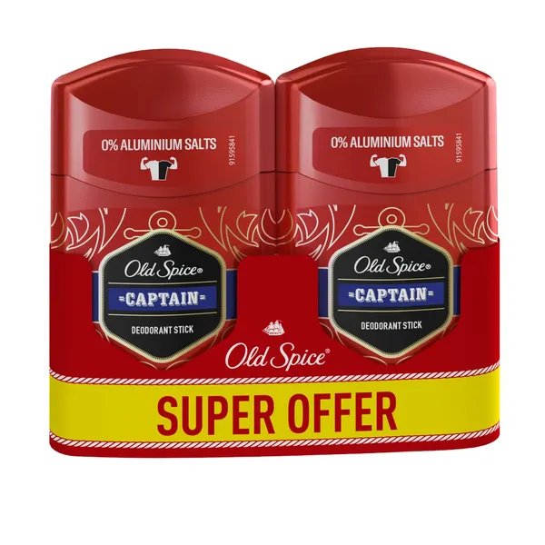 Pieštukinis dezodorantas OLD SPICE CAPTAIN, 2 x 50 ml