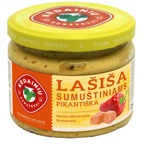 Pikantiška lašiša sumuštiniams ruošti KĖDAINIŲ KONSERVAI, 280 g
