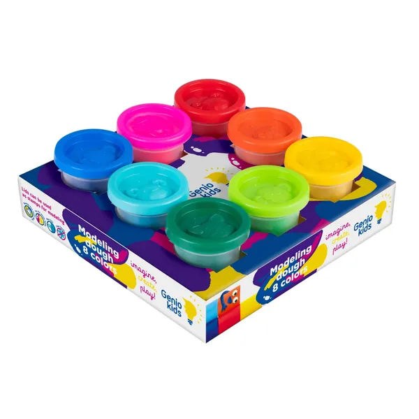 Plastilino rinkinys GENIO KIDS, 8 spalvų, 8x50g