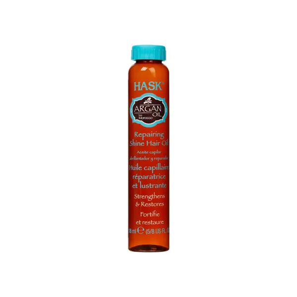 Atkuriamasis plaukų aliejus su argano aliejumi HASK, 18 ml