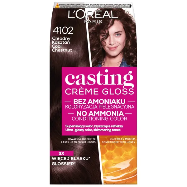 Plaukų dažai Casting Creme Gloss šalta kaštoninė #4102