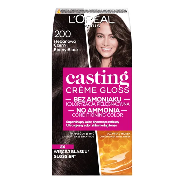 Plaukų dažai L'OREAL CASTING CREME GLOSS, Nr. 200, 1 vnt.