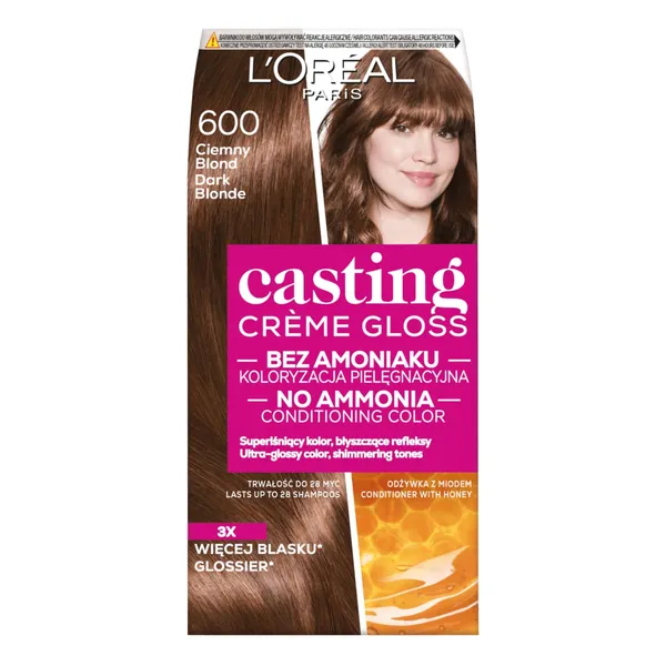 Plaukų dažai L'OREAL CASTING CREME GLOSS, Nr. 600, 1 vnt.