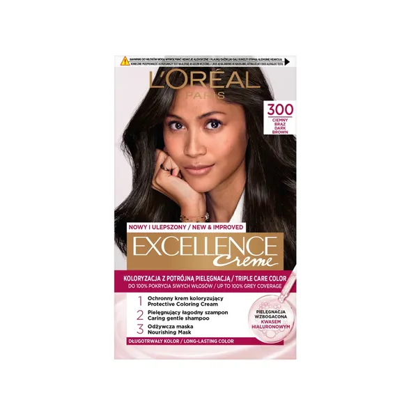 Plaukų dažai L'OREAL EXCELLENCE CREME, Nr. 300, 1 vnt.