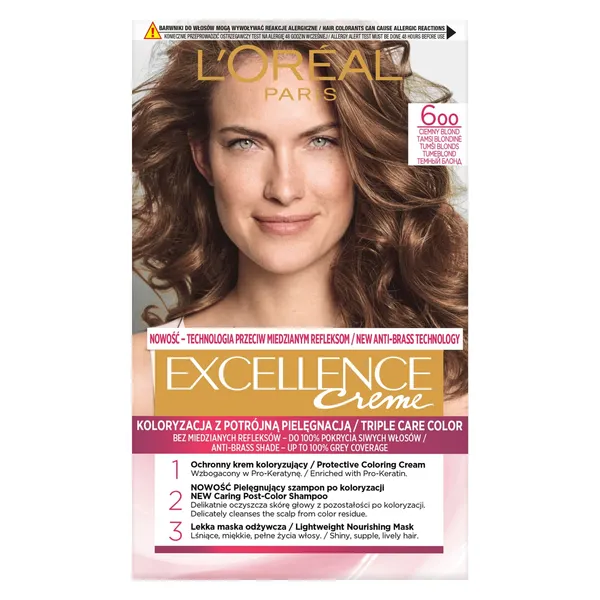 Plaukų dažai L'OREAL EXCELLENCE CREME, Nr. 600, 1 vnt.