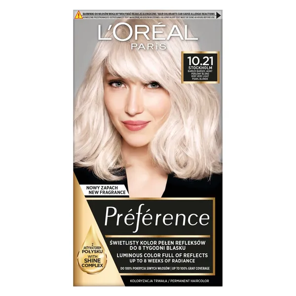Plaukų dažai LOREAL PREFERENCE RECITAL, Nr. 10.21