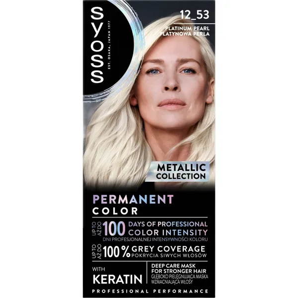 Plaukų dažai SYOSS COLOR 12-53, platininis perlas