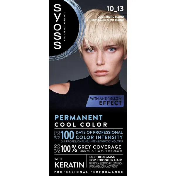 Plaukų dažai SYOSS COLOR, spalva arktinė šviesa 10-13