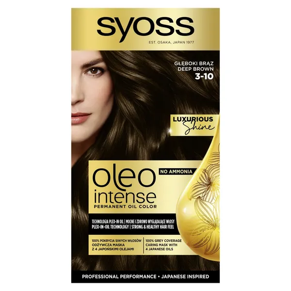 Plaukų dažai SYOSS OLEO INTENSE, Nr. 3-10