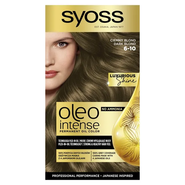 Plaukų dažai SYOSS OLEO INTENSE, Nr. 7-10, 1 vnt.