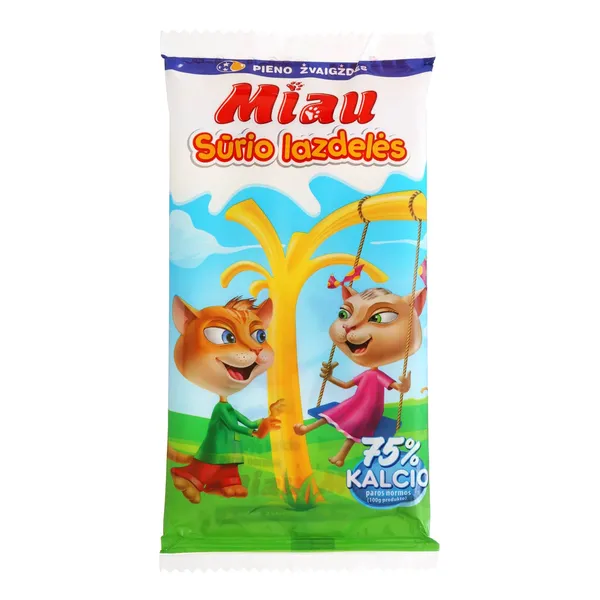 Plėšomos sūrio lazdelės MIAU, 40% rieb., 100 g
