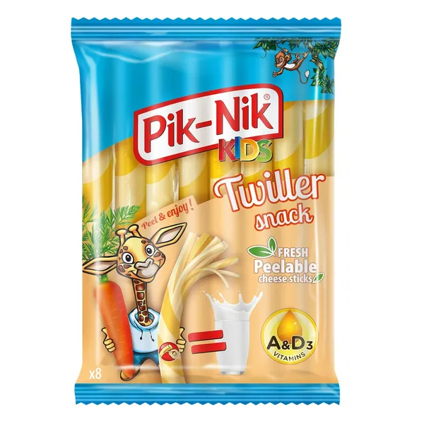 Plėšomos sūrio dešrelės PIK-NIK, Kids Twiller, 40% SM, 160g