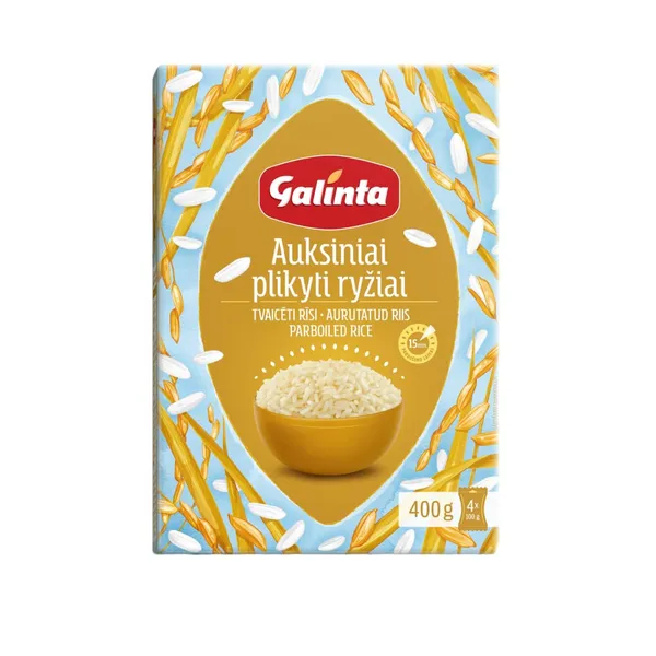 AUKSINIAI plikyti ryžiai GALINTA (4 x 100 g), 400 g