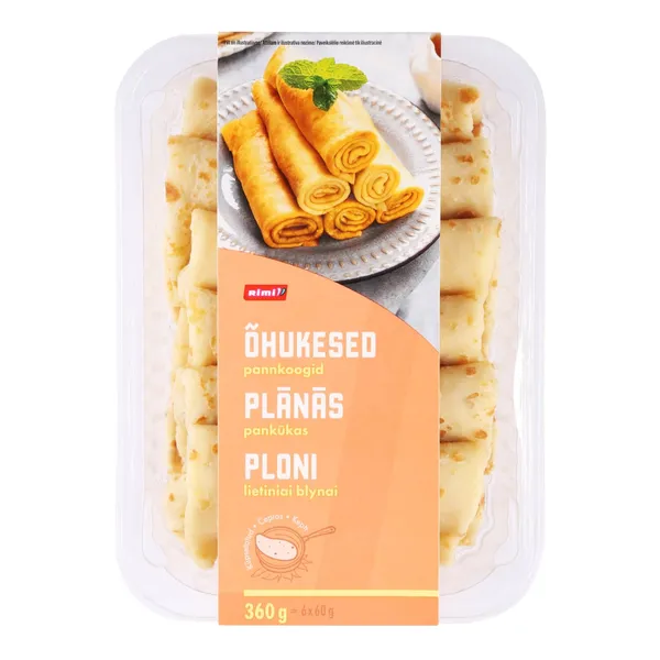 Pankūkas Rimi, plānās apceptas 6x60g, 360g