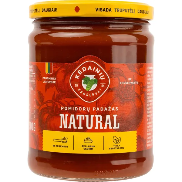 Pomidorų padažas KĖDAINIŲ KONSERVAI NATURAL, 500 g