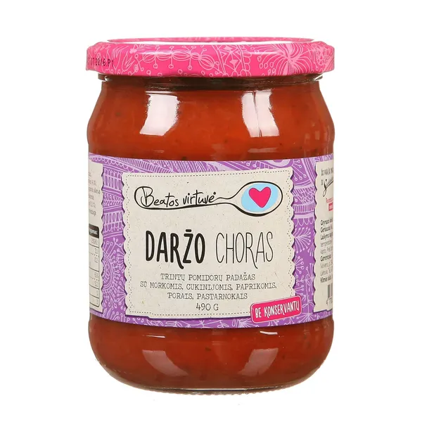 Pomidorų padažas BEATOS VIRTUVĖ (DARŽO CHORAS), 490 g