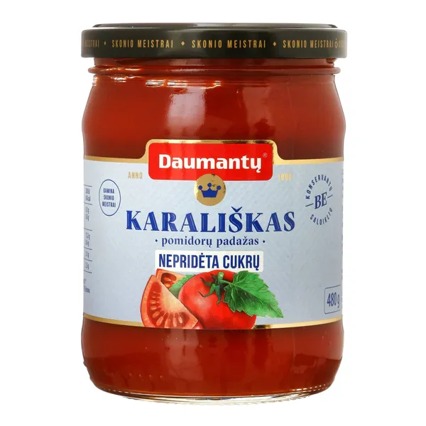 Pomidorų padažas DAUMANTŲ KARALIŠKAS, nepridėta cukrų, 480 g
