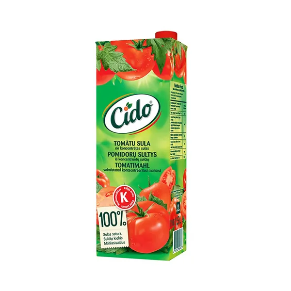 Pomidorų sultys CIDO (100%), 1,5 l