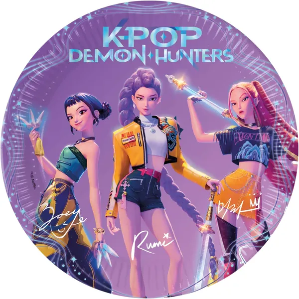 Popierinės lėkštės DECORATA PARTY KPOP DEMON HUNTERS, 8 vnt., SS26