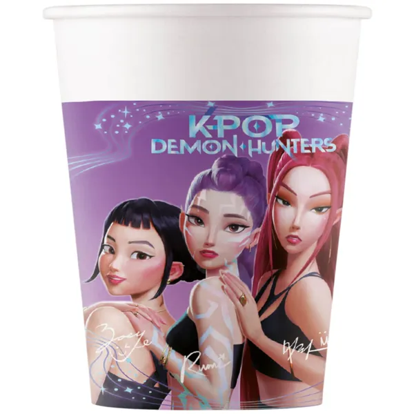 Popieriniai puodeliai DECORATA PARTY KPOP DEMON HUNTERS, 8 vnt., SS26