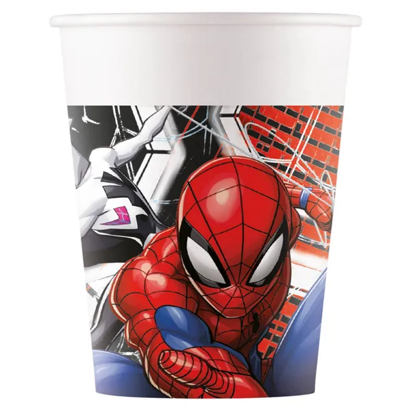 Popieriniai puodeliai SPIDER-MAN FSC, 200 ml, 8 vnt.