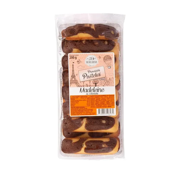 Prancūziški piršteliai su šokoladu MADELEINE TREJOS GIRNOS, 200 g