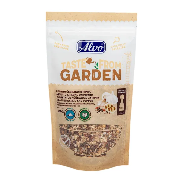 Kepintų česnakų ir pipirų prieskonių mišinys TASTE FROM GARDEN, 100 g