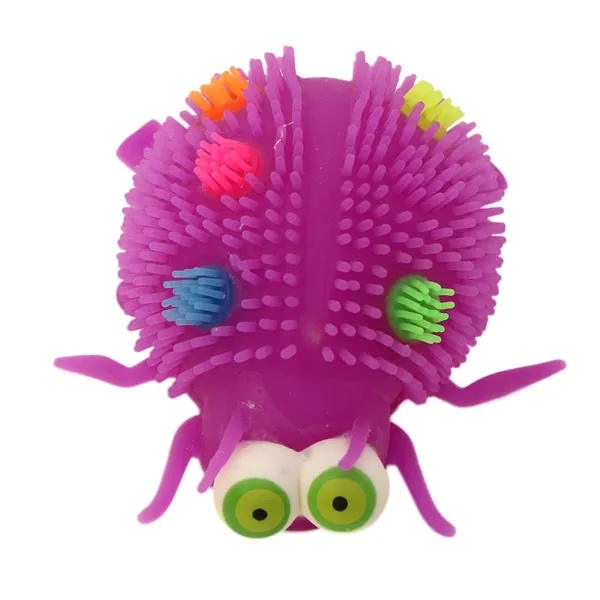 Pūkuota boružė su šviesa FLUFFY, 12cm, spalva ir dizainas gali skirtis