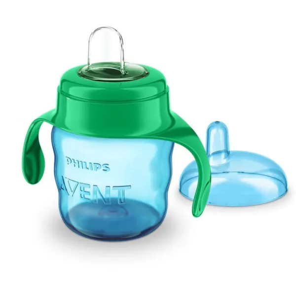 Puodelis su snapeliu, mėlynas PHILIPS AVENT EASY SIP, 6m+, 200 ml