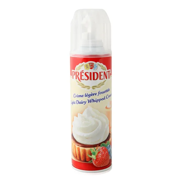 Purškiama grietinėlė PRESIDENT, 20 % rieb., 250 g