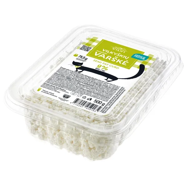 Pusriebė VILKYŠKIŲ varškė, 9 % rieb., 500 g