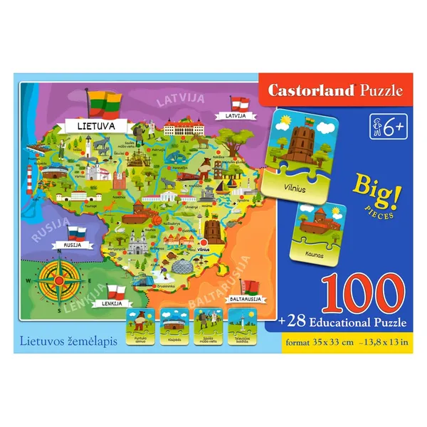 Puzzle CASTORLAND 100 Lietuva