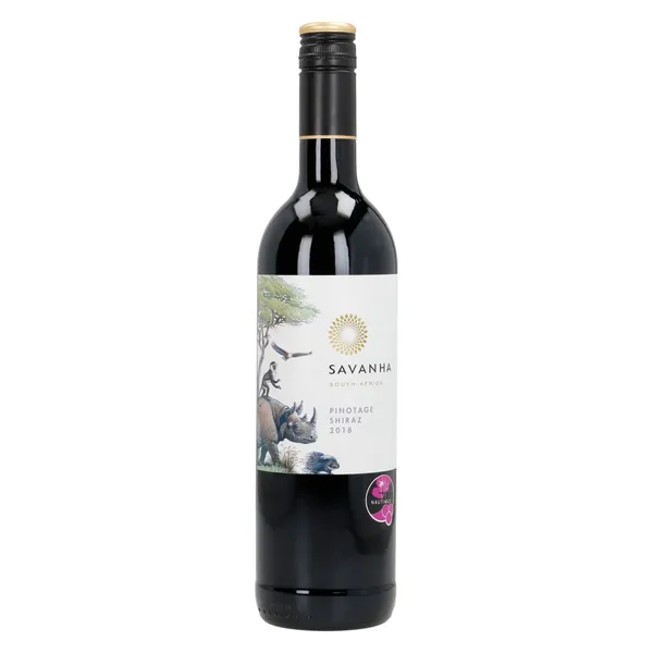 Raudonasis sausas vynas SAVANHA PINOTAGE SHIRAZ, 14,5 %, 0,75 l