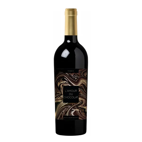 Raudonasis sausas vynas su saugoma geografine nuoroda L'AMOUR DU CHOCOLAT CABERNET SYRAH PAYS D'OC, 0,75 l