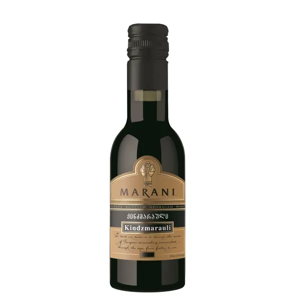 Raudonas pusiau saldus vynas MARANI KINDZMARAULI, 11,5 %, 0,187 l