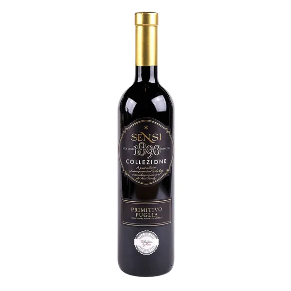 Raudonas vynas SELECTION BY RIMI SENSI PRIMITIVO COLLEZIONE, 15%, 0,75l
