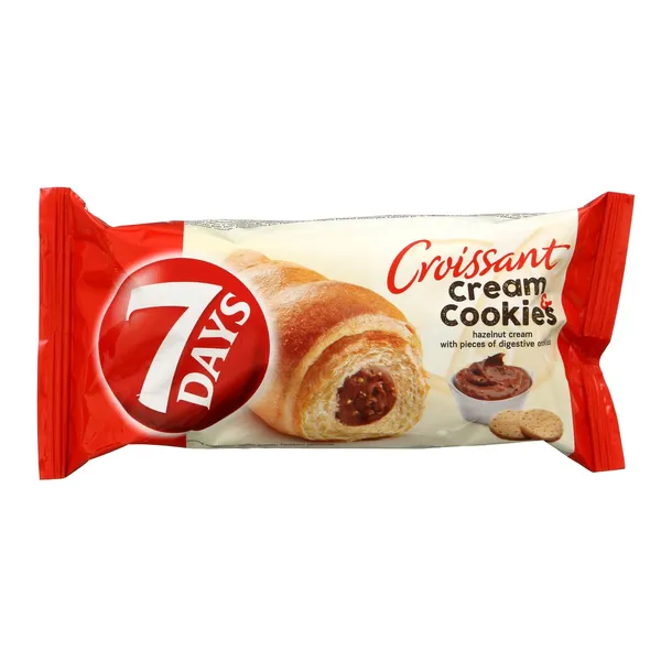 Kruasāns 7Days lazdu riekstu, cep. pild. 60g