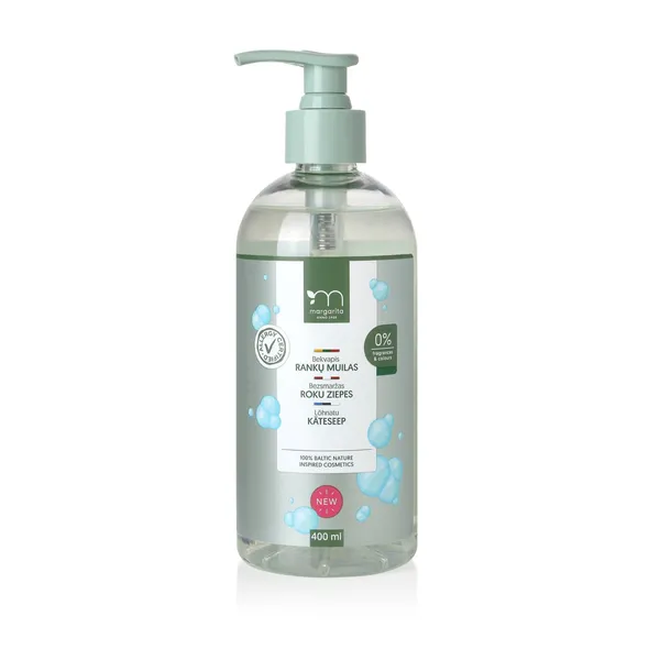 Bekvapis rankų muilas MARGARITA ALLERGY CERTIFIED,400ml