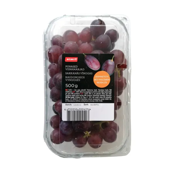 Vīnogas sark. Rimi b/k CRIMSON 1šķ. 500g