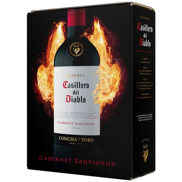 Raudonasis sausas vynas CASILLERO CABERNET SAUVIGNON, 12,5 %, 3 l