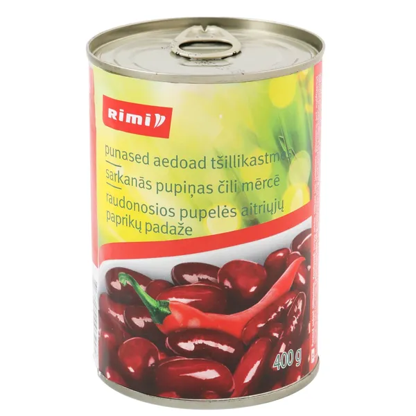 Raudonosios pupelės čili padaže RIMI, 400 g / 200g