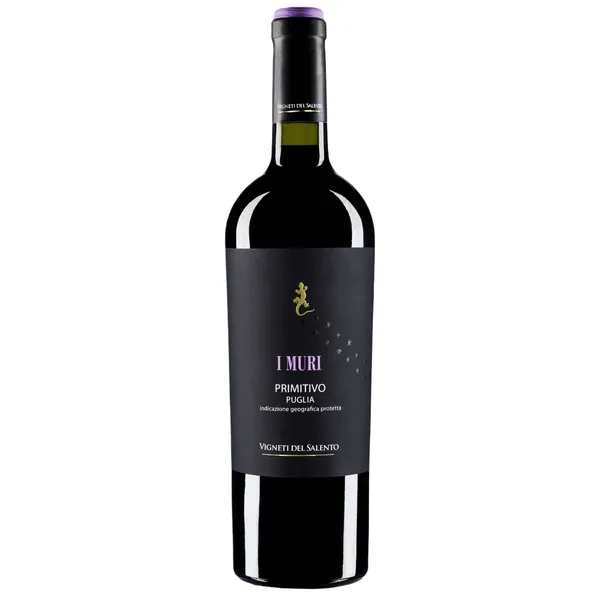 Raudonasis sausas vynas su saugoma geografine nuoroda VIGNETI DEL SALENTO I MURI PRIMITIVO PUGLIA IGP, 0,75 l