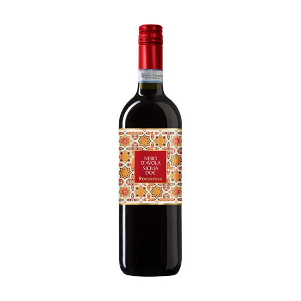 Raudonasis vynas NERO D'AVOLA SICILIA DOC ROCCAROSA, 12,5 %, 0,75 l