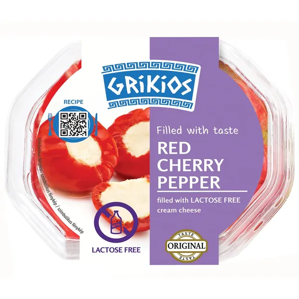 Sarkanie pipari ar svaigā siera pildījumu GRIKIOS 200/150g