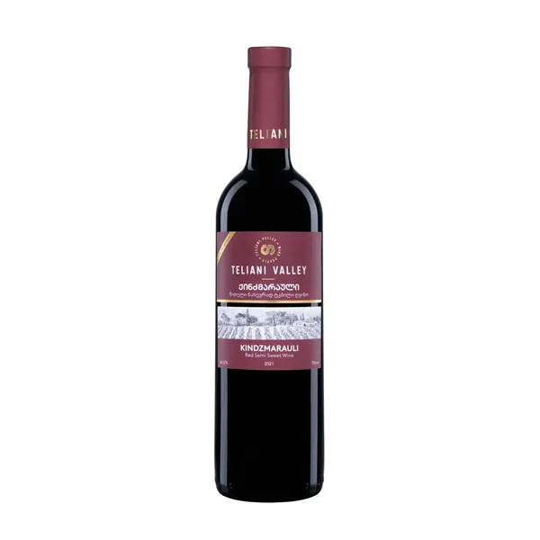 Raudonasis pusiau saldus vynas TELIANI VALLEY KINDZMARAULI, 12 %, 0,75 l