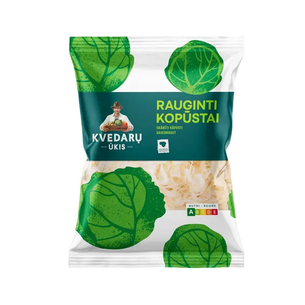 Rauginti kopūstai maišelyje KVEDARŲ ŪKIS, 1 kg