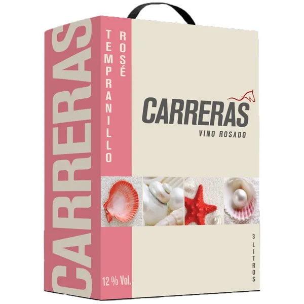 Rausvasis sausas vynas CARRERAS TEMPRANILLO, 12 %, 3 l